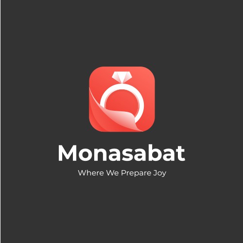 "MONASABAT" The application icon for iOS and Android, which helps in organizing various events, such as: birthdays - weddings.