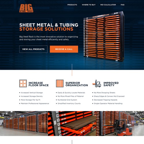 Web Design for BIG Steel Rack