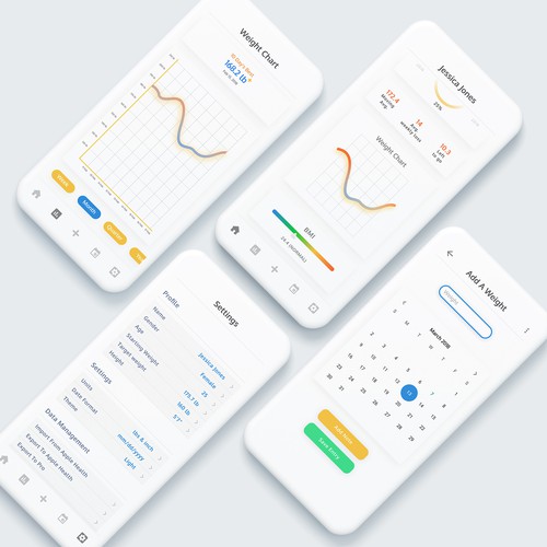 UI Design for a weight management application