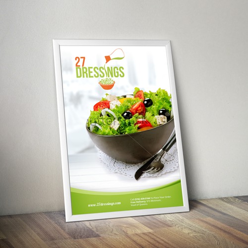 Create A Custom Poster For 27 Dressings, A Health Food Eatery