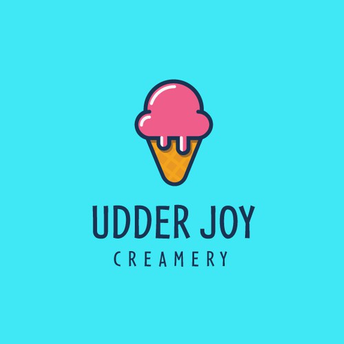 Fun logo for Udder Joy Cremery