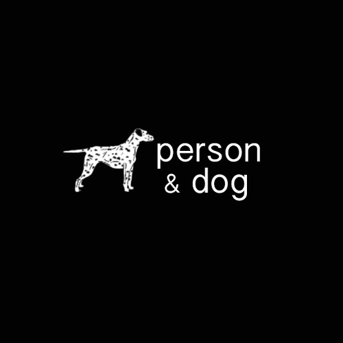 Clean logo concept for person&dog