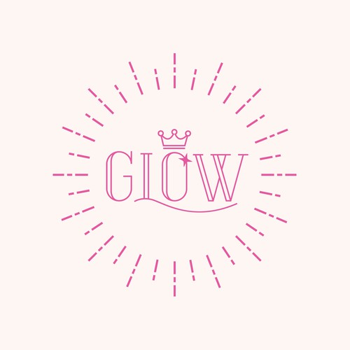 Feminine and fun logo for a non profit that empowers girls through arts and crafts