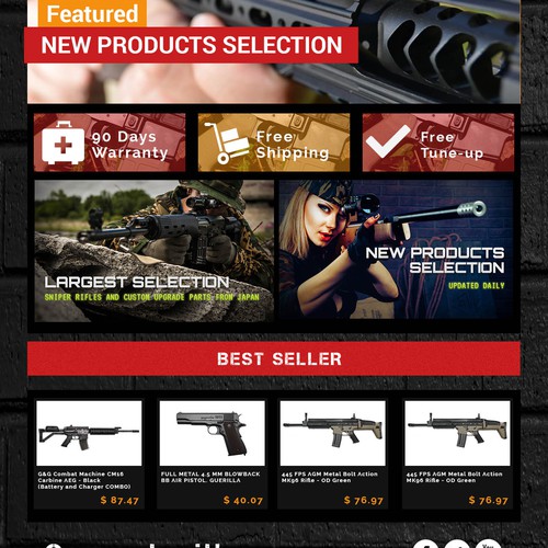 Website for Firearms Manufacturer