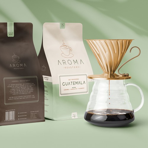 Aroma Roastery Coffee Packaging