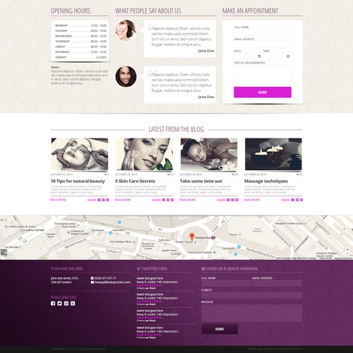 Create a "Beauty Center" design