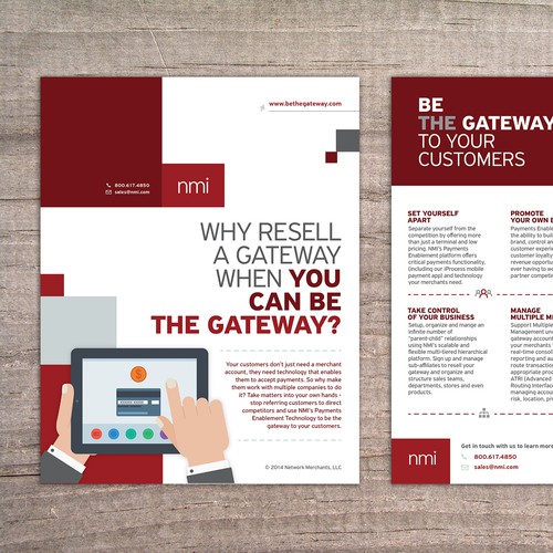 Create a Two Sided Print Ad for Innovative Technology Company