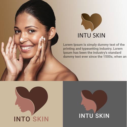 into skin women beauty logo design