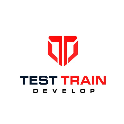 Test Train Develop Logo design.