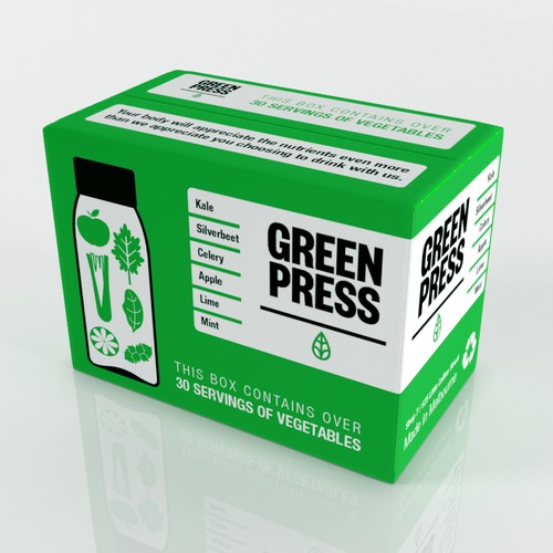 Green Press Cardboard Box