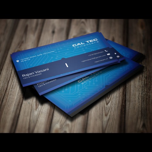Tech company business card