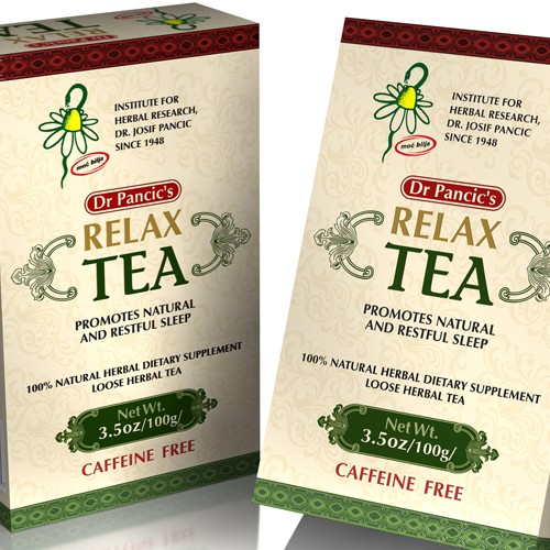 Graphic design for tea package