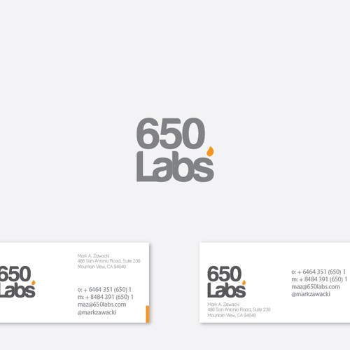 logo and business card for 650 Labs