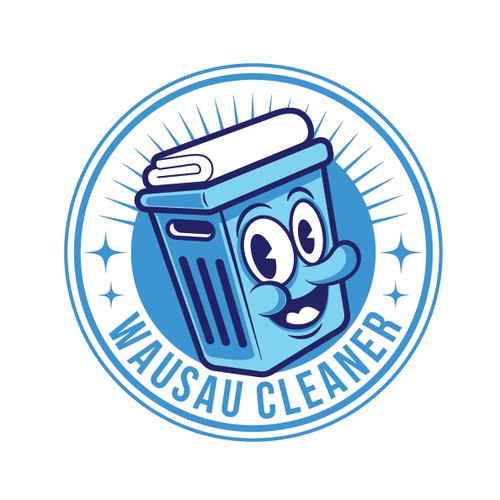 Logo Mascot Concept for Laundromat and dry cleaner