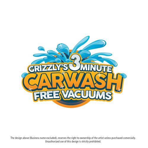 Logo Design for Grizzly's Carwash