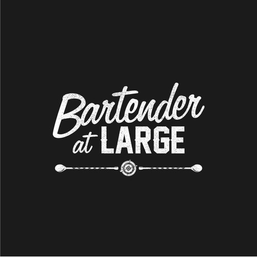 Logo design for the documentary film 'Bartender at Large'