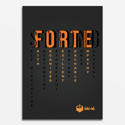 Typographic poster for Forte Strong