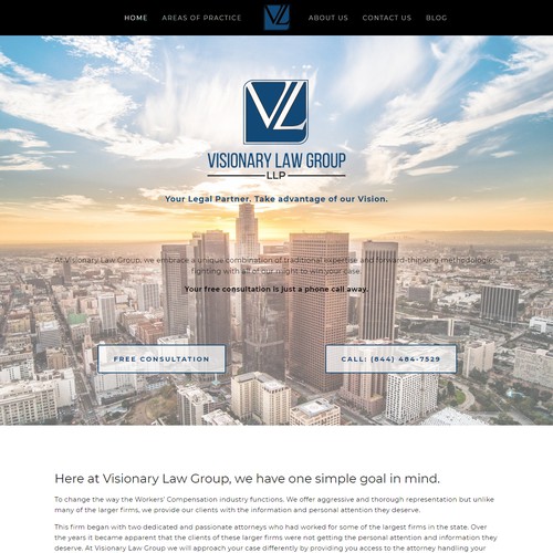 Squarespace website design for Visionary Law Group LLP