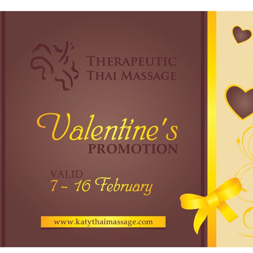 Create a beautiful Valentine's flyer for a Massage spa