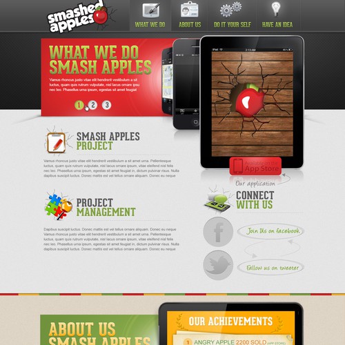 New website design wanted for Smashed Apples