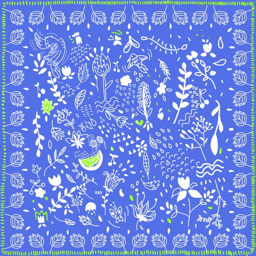 Create a bold, vibrant, hand-painted design for a picnic rug / portable work of art
