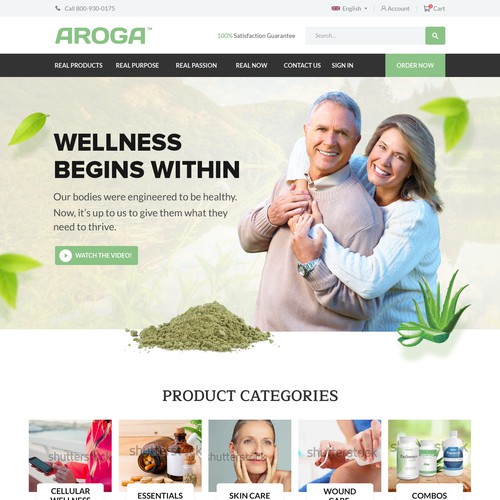 Nutritional Supplement Landing Page