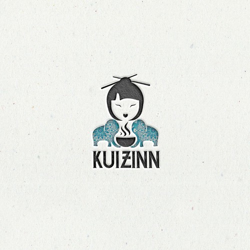  Logo design for a restaurant using negative space.