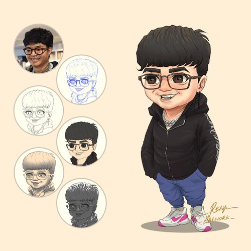 caricature chibi YB
