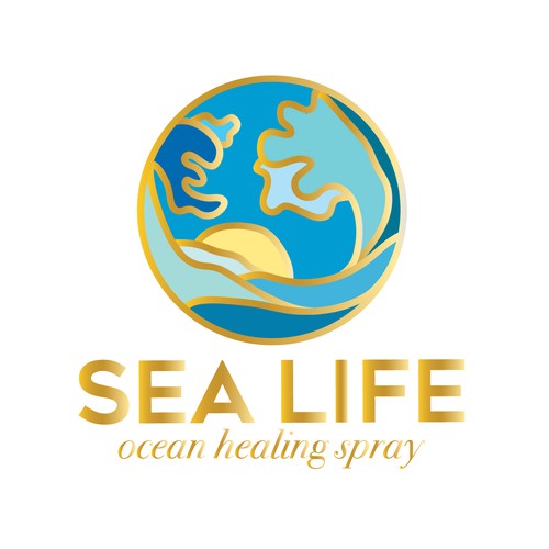 Logo design for a natural ocean spray