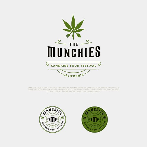 Hip logo for cannabis food festival in California