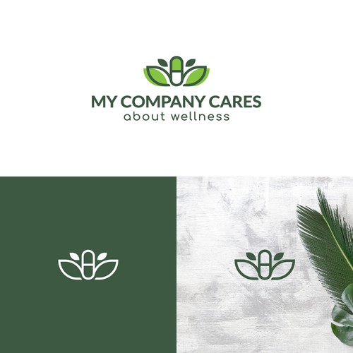 Organic logo for a company that sells vitamins, supplements and herbs.