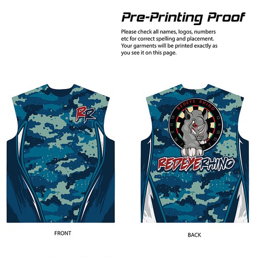 Professional Camo Darts Jersey