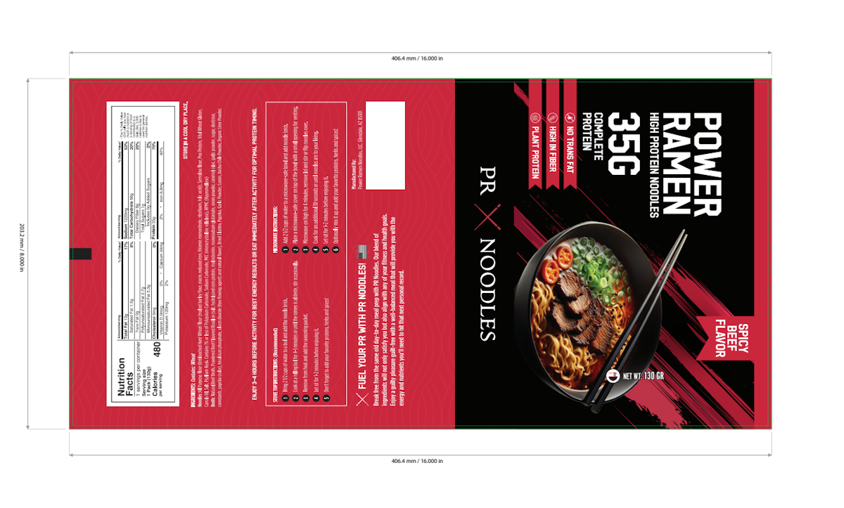Power Ramen Noodles, PR Noodles on the packaging