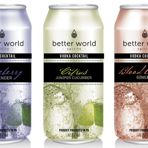 Label for canned cocktail 