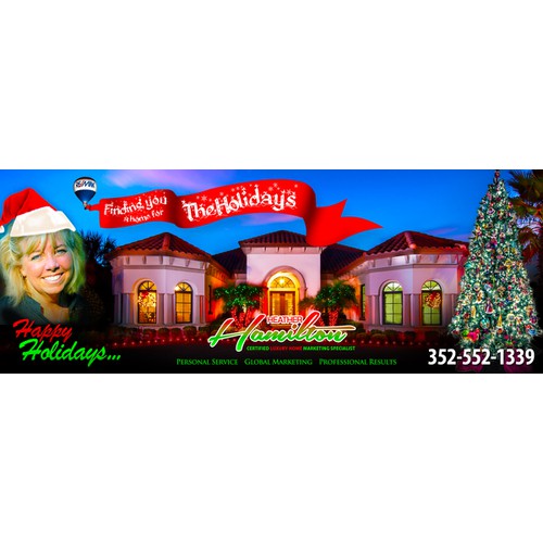 Create Holiday Banner (8"x3") For Real Estate Magazine Ad