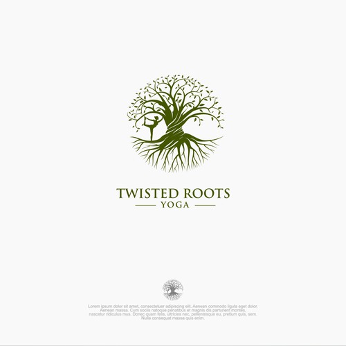 Earthy logo for Twisted Roots Yoga