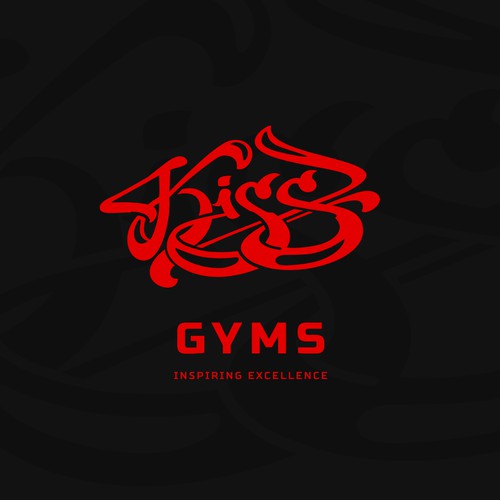 Logo for the word 'Kiss'