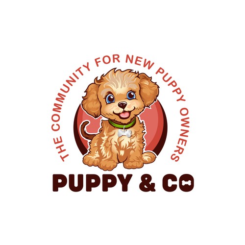A cute illustration logo for new puppy owner community