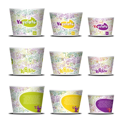 Cup & packaging design for YoGelato