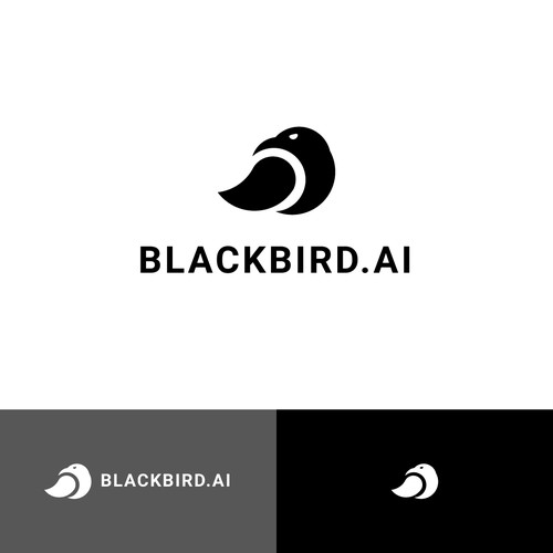 Black bird crow logo