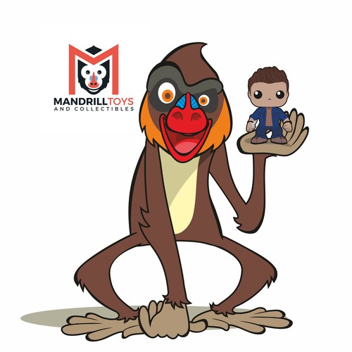 Mandrillo Monkey w Toy