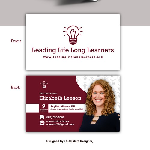 Elizabeth Leeson Business Card Design