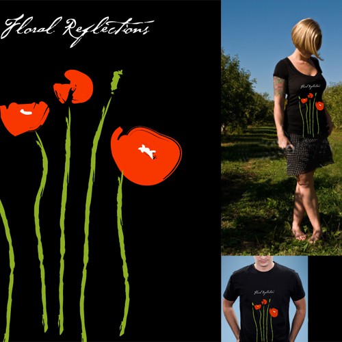 Floral T - Shirt - Creative Natural Logo for Floral Design group