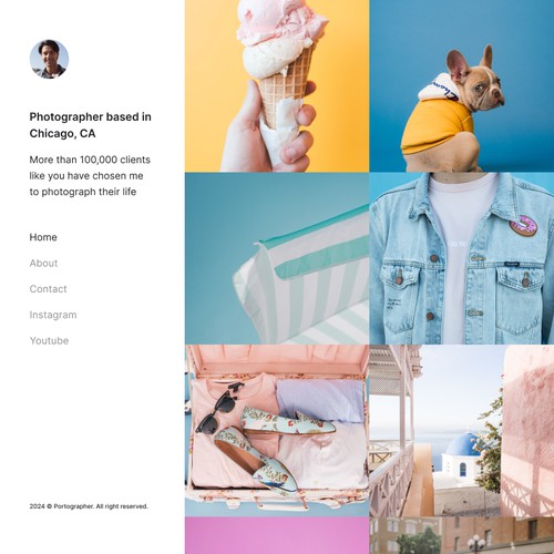 Portographer - A Framer template for photographer portfolio
