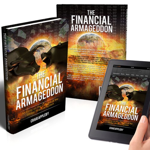 Create a vivid front cover for a book titles ' The Financial Armageddon'