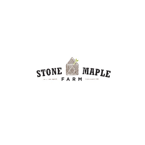 Organic Eco Friendly Logo For Stone Maple Farm