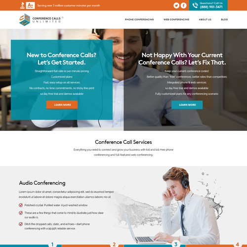 Website Concept for Conference Call Company