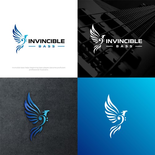Logo design concept for Invincible bass