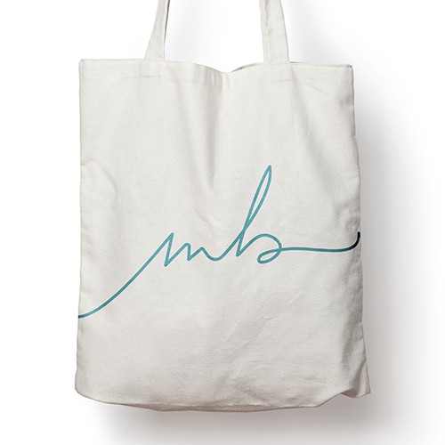 Beauty salon logo design with custom made handwritten initials