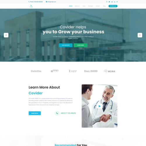 Innovative Website for a Healthcare Consulting Company